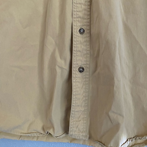 Carhartt Button Down Men’s Size Medium Khaki Short Sleeve 100% Cotton Vintage - Picture 4 of 7